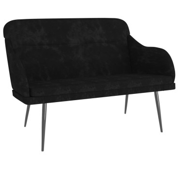 vidaXL Πάγκος Μαύρος 110x76x80cm Βελούδινος 1 τεμ.