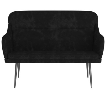 vidaXL Πάγκος Μαύρος 110x76x80cm Βελούδινος 1 τεμ.