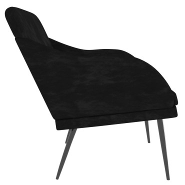 vidaXL Πάγκος Μαύρος 110x76x80cm Βελούδινος 1 τεμ.