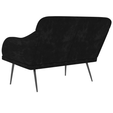 vidaXL Πάγκος Μαύρος 110x76x80cm Βελούδινος 1 τεμ.