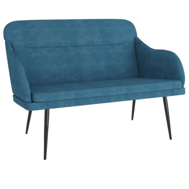 vidaXL Πάγκος Μπλε 110x76x80cm Βελούδινος 1 τεμ.