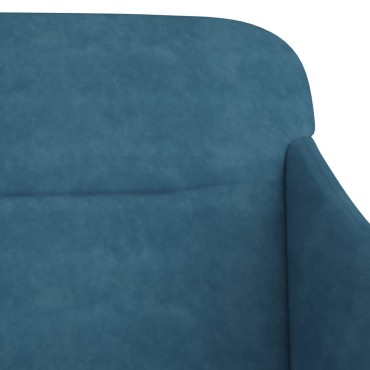 vidaXL Πάγκος Μπλε 110x76x80cm Βελούδινος 1 τεμ.