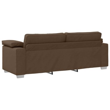 vidaXL 3-Θέσιος καναπές Καφέ ύφασμα 219x77x82cm