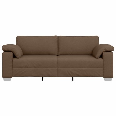 vidaXL 3-Θέσιος καναπές Καφέ ύφασμα 219x77x82cm