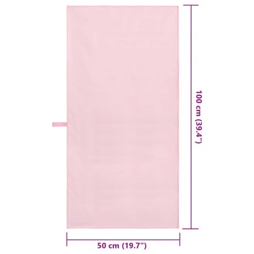 vidaXL Αθλητικές Πετσέτες 2 τμχ. Ροζ 100 x 50 cm