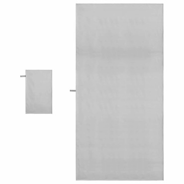 vidaXL Σύνολο πετσέτας αθλητισμού 2 τμχ. Γκρι 50 x 30 cm, 200 x 100 cm