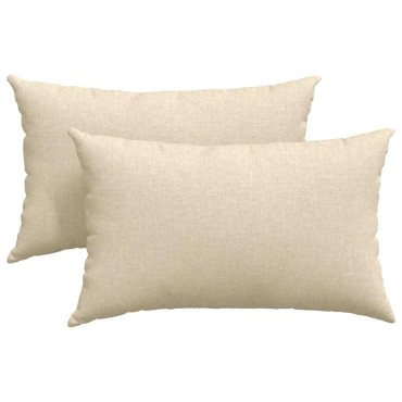 vidaXL Μαξιλάρι Καναπέ 2 τμχ. ύφασμα Κρεμ 50x30cm