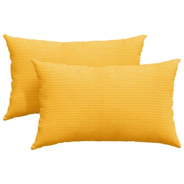 vidaXL Μαξιλάρι Καναπέ 2 pcs Απαλό Κίτρινο 50x30cm