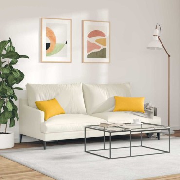 vidaXL Μαξιλάρι Καναπέ 2 pcs Απαλό Κίτρινο 50x30cm
