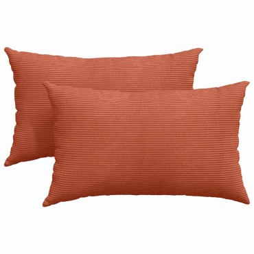 vidaXL Μαξιλάρι Καναπέ 2 pcs Κόκκινο Πορτοκαλί 50x30cm