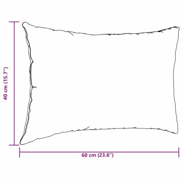 vidaXL Μαξιλάρι Καναπέ 2 pcs Κρεμ 60x40cm ύφασμα
