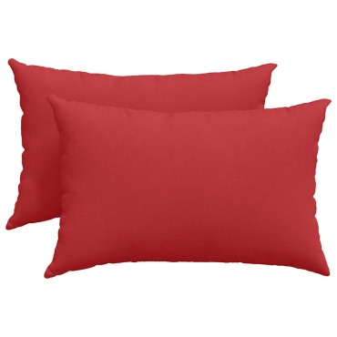 vidaXL Μαξιλάρι Καναπέ 2 τμχ. ύφασμα Κόκκινο 60x40cm