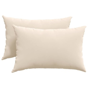 vidaXL Μαξιλάρι Καναπέ 2 pcs Μπεζ 60x40cm ύφασμα