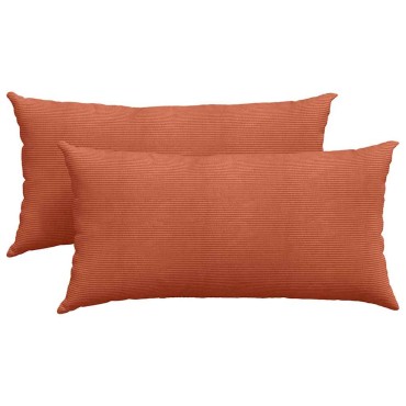 vidaXL Μαξιλάρι Καναπέ 2 pcs Κόκκινο Πορτοκαλί 80x40cm