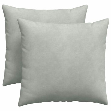 vidaXL Μαξιλάρι Καναπέ 2 pcs Ανοιχτό γκρι 45x45cm