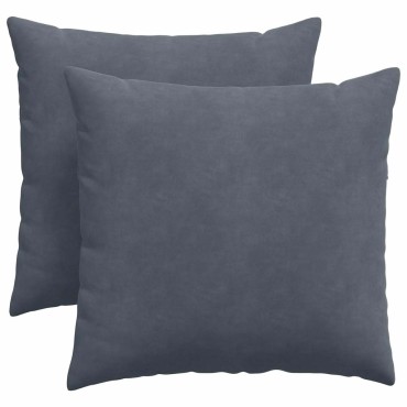 vidaXL Μαξιλάρι Καναπέ 2 pcs Σκούρο Γκρι 45x45cm