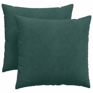 vidaXL Μαξιλάρι Καναπέ 2 pcs Σκούρο Πράσινο 45x45cm