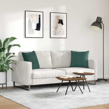 vidaXL Μαξιλάρι Καναπέ 2 pcs Σκούρο Πράσινο 45x45cm
