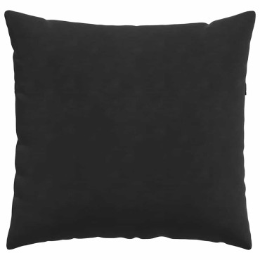 vidaXL Μαξιλάρι Καναπέ 2 pcs Μαύρο 45x45cm Υφασμάτινο Κορντουρά
