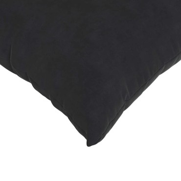 vidaXL Μαξιλάρι Καναπέ 2 pcs Μαύρο 45x45cm Υφασμάτινο Κορντουρά