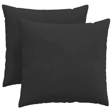 vidaXL Μαξιλάρι Καναπέ 2 pcs Μαύρο 45x45cm ύφασμα