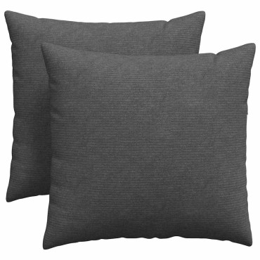 vidaXL Μαξιλάρι Καναπέ 2 pcs Σκούρο Γκρι 45x45cm