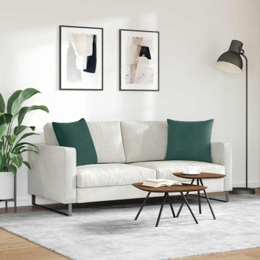 vidaXL Μαξιλάρι Καναπέ 2 pcs Σκούρο Πράσινο 50x50cm