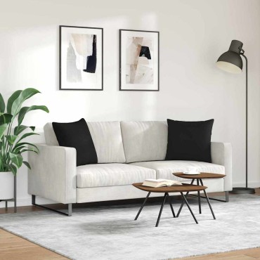 vidaXL Μαξιλάρι Καναπέ 2 τμχ. ύφασμα Μαύρο 50x50cm