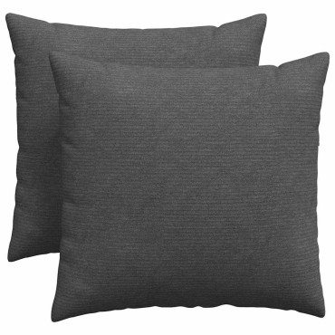 vidaXL Μαξιλάρι Καναπέ 2 pcs Σκούρο Γκρι 50x50cm