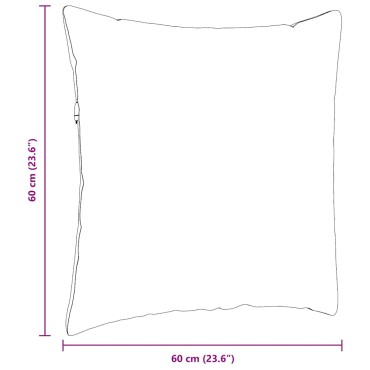 vidaXL Μαξιλάρι Καναπέ 2 pcs Κόκκινο 60x60cm ύφασμα