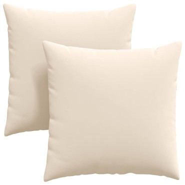 vidaXL Μαξιλάρι Καναπέ 2 pcs Μπεζ 60x60cm ύφασμα