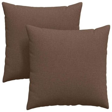 vidaXL Μαξιλάρι Καναπέ 2 pcs ύφασμα Καφέ 80x80cm