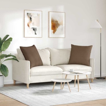 vidaXL Μαξιλάρι Καναπέ 2 τμχ. ύφασμα Καφέ 80x80cm