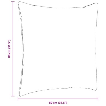 vidaXL Μαξιλάρι Καναπέ 2 τμχ. ύφασμα Καφέ 80x80cm