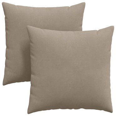 vidaXL Μαξιλάρι Καναπέ 2 pcs Taupe 80x80cm ύφασμα
