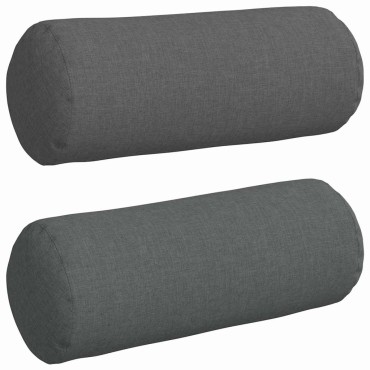vidaXL Μαξιλάρια Στήριγμα 2 pcs Σκούρο Γκρι 15x40cm ύφασμα