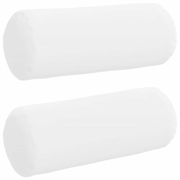 vidaXL Μαξιλάρια Στήριγμα 2 pcs Λευκό 15x40cm ύφασμα