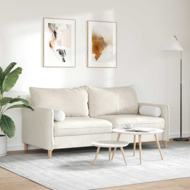 vidaXL Μαξιλάρια Στήριγμα 2 pcs Λευκό 15x40cm ύφασμα