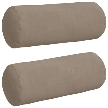 vidaXL Μαξιλάρια Στήριγμα 2 pcs Taupe 15x40cm Ύφασμα Μικροΐνας
