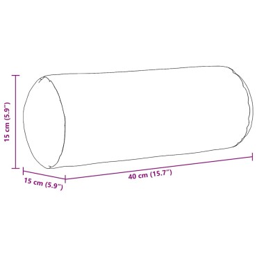 vidaXL Μαξιλάρια Στήριγμα 2 pcs Μαύρο 15x40cm Ύφασμα Μικροΐνας