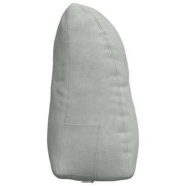 vidaXL Μαξιλάρι Πλάτης Ανοιχτό γκρι 45 x 24 x 50 εκ Βελούδο
