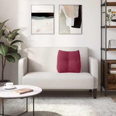 vidaXL Μαξιλάρι Πλάτης Κόκκινο 45 x 24 x 50 εκ Βελούδο