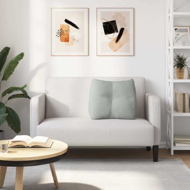 vidaXL Μαξιλάρι Πλάτης Ανοιχτό γκρι 60 x 24 x 50 εκ Βελούδο