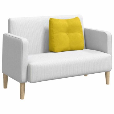 vidaXL Μαξιλάρι Πλάτης Κίτρινο 60 x 24 x 50 εκ Βελούδο
