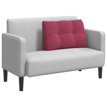 vidaXL Μαξιλάρι Πλάτης Κόκκινο 80 x 24 x 50 εκ Βελούδο