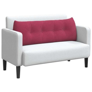 vidaXL Μαξιλάρι Πλάτης Κόκκινο 140 x 24 x 50 εκ Βελούδο