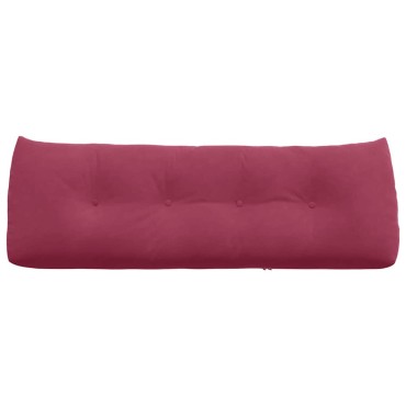 vidaXL Μαξιλάρι Πλάτης Κόκκινο 140 x 24 x 50 εκ Βελούδο