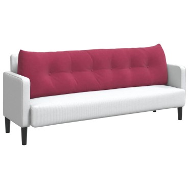 vidaXL Μαξιλάρι Πλάτης Κόκκινο 180 x 24 x 50 εκ Βελούδο