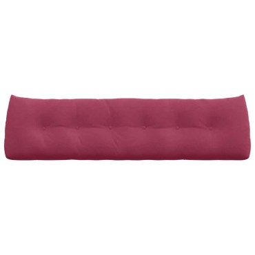 vidaXL Μαξιλάρι Πλάτης Κόκκινο 180 x 24 x 50 εκ Βελούδο