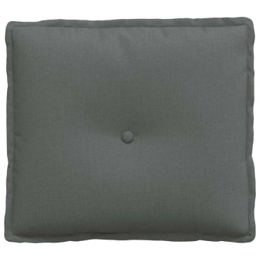 vidaXL Μαξιλάρι Πλάτης Σκούρο Γκρι 50 x 19 x 45 εκ ύφασμα